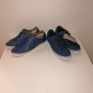 2 Pair Of Converse All One Star Player OX Canvas And Leather Navy/Black